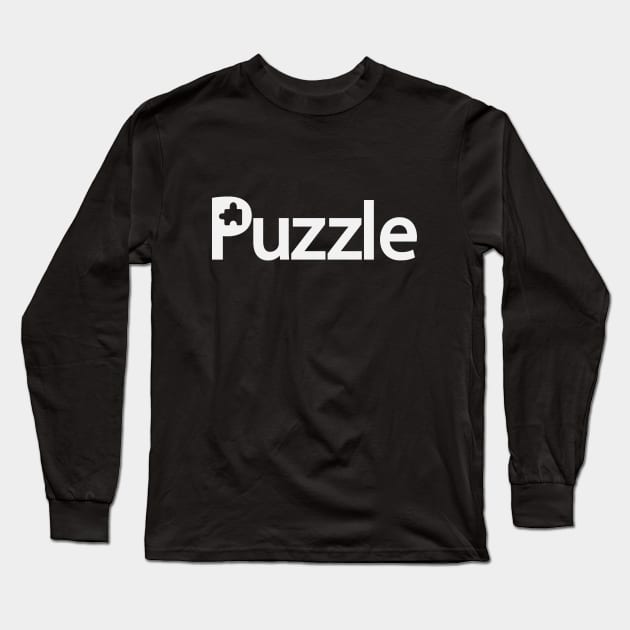 Puzzle artistic design Long Sleeve T-Shirt by DinaShalash